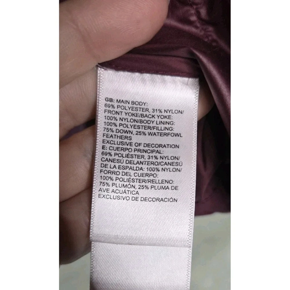 The North Face Women's 550 Fill Down Jacket with Hood — Burgundy / Maroon — Size - Picture 8 of 16